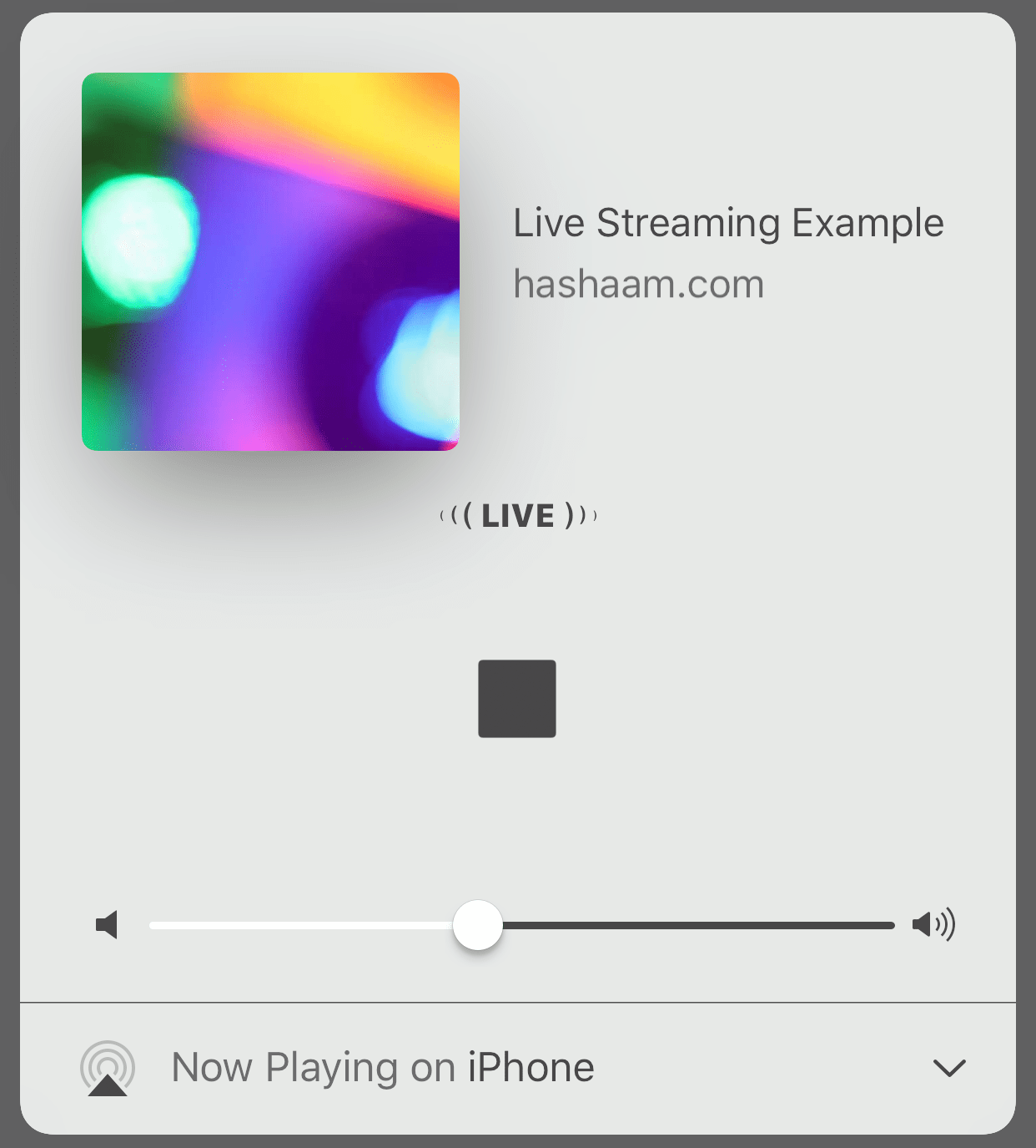 Display now playing information in Command Center